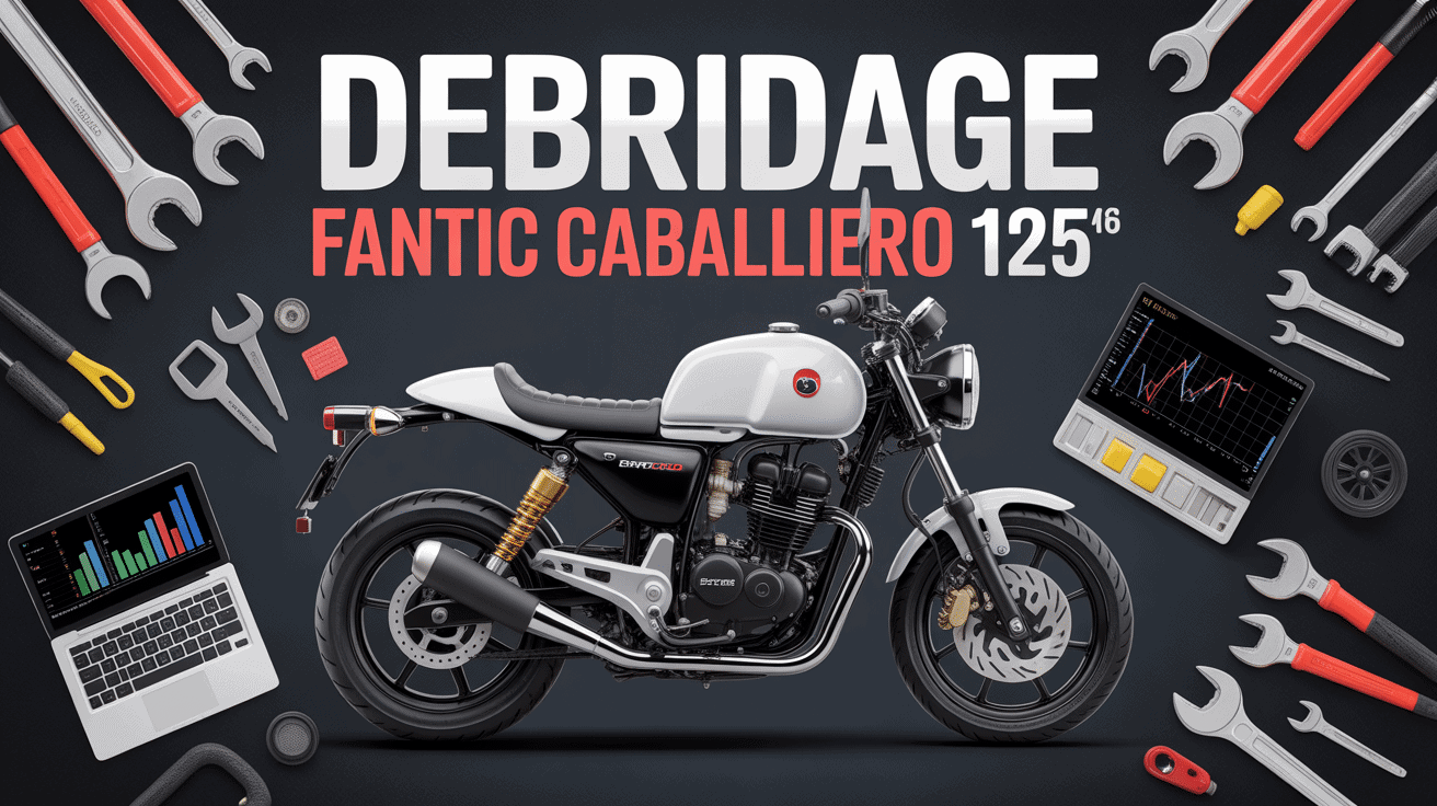 fantic caballero 125 débridage moto en atelier avec outils