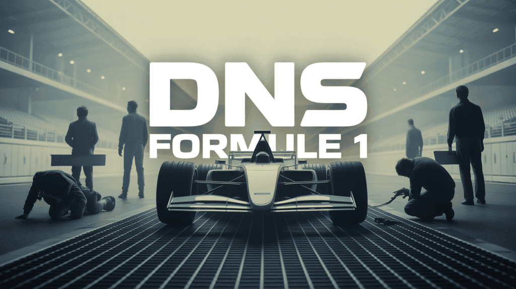 formula 1 dns monoplace sur grille de depart