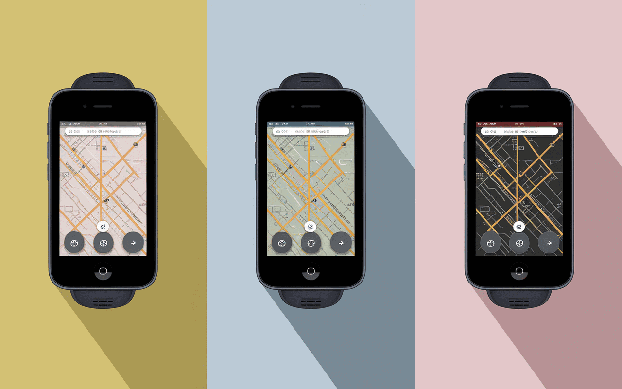différents gps poid lourds comparés sur table