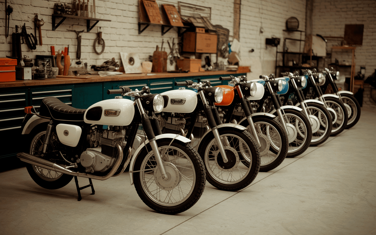 collection motos classiques garage honda cl 350