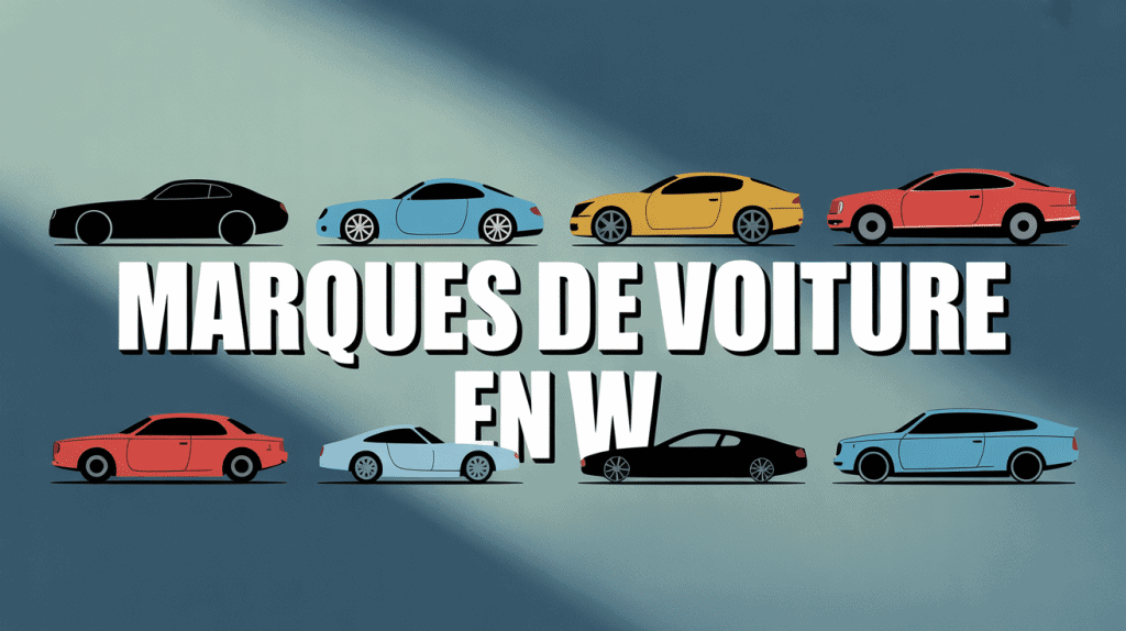 Panorama silhouettes marque de voiture en W