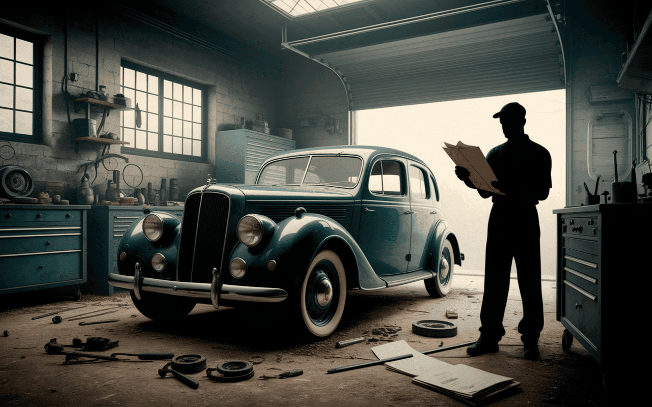 garage sépia marque de voiture en z méconnue