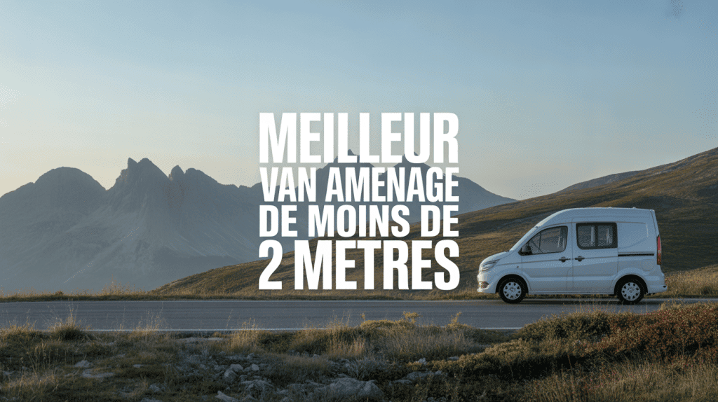 Vue d'un meilleur van aménagé moins de 2m sur route de montagne