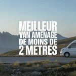 Vue d'un meilleur van aménagé moins de 2m sur route de montagne