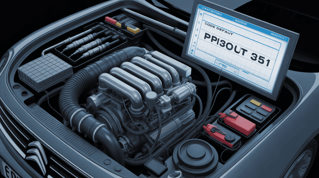 illustration technique p1351 citroen voyant moteur