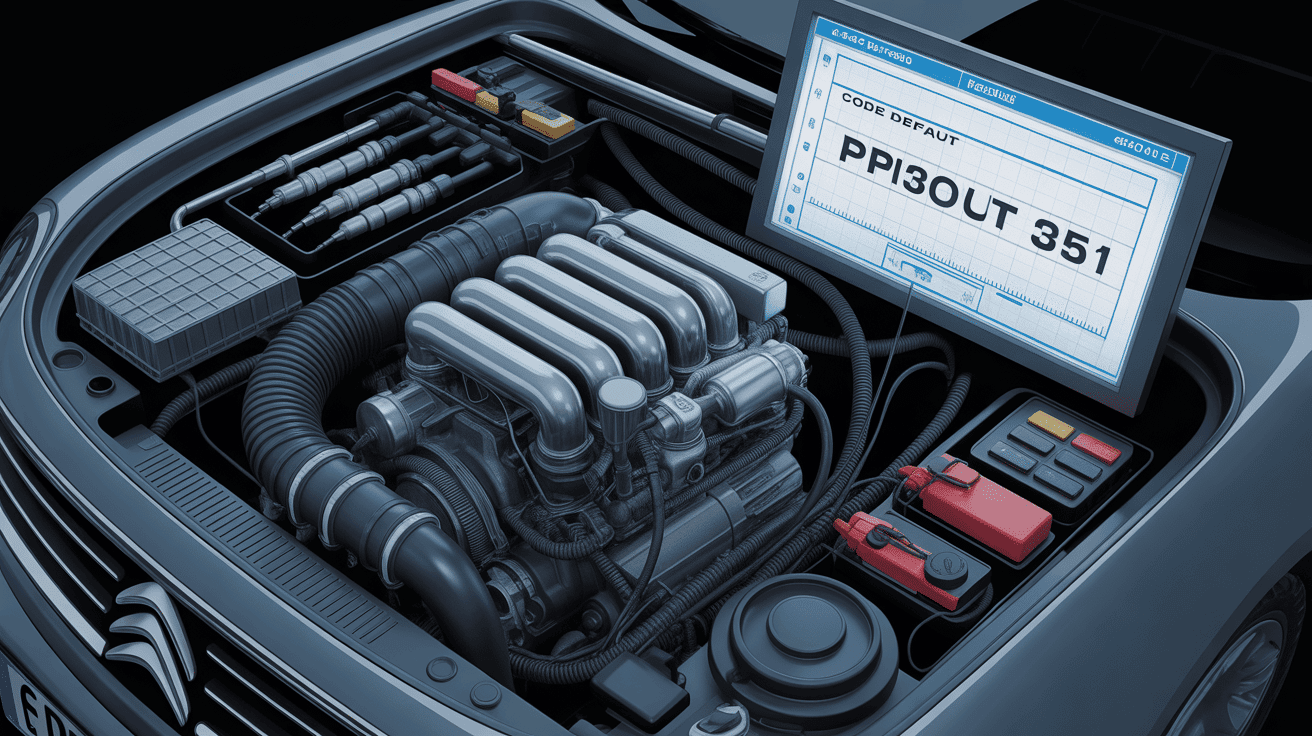 illustration technique p1351 citroen voyant moteur