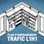 plan amenagement trafic l1h1 illustration vue isometrique