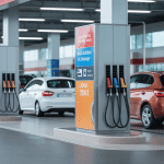 station de lavage moderne avec distributeur de jetons