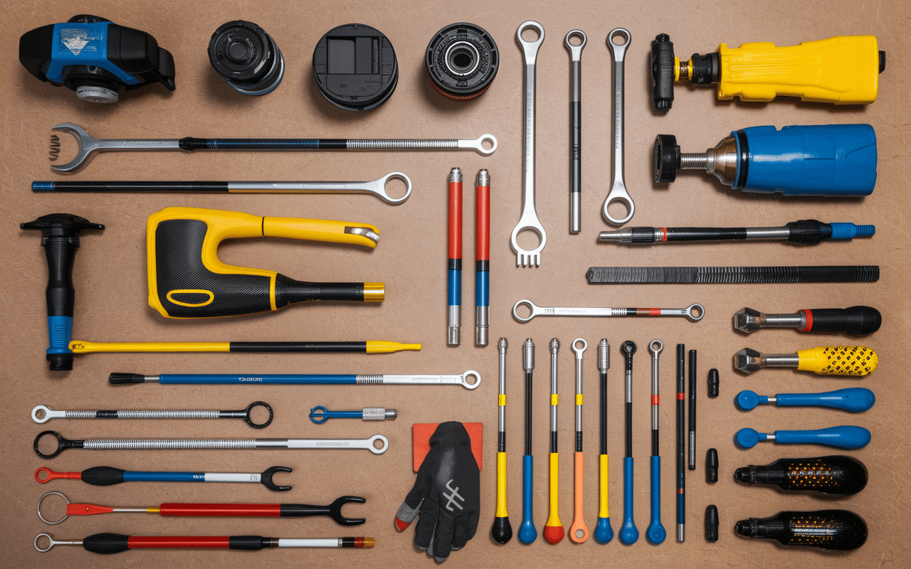 repose cardan gauche kangoo outils sur établi