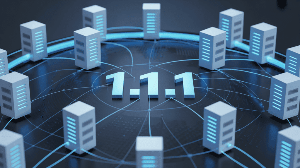 illustration réseau global f1 dns 1.1.1.1