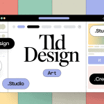 TLD designs interface web extensions flottantes