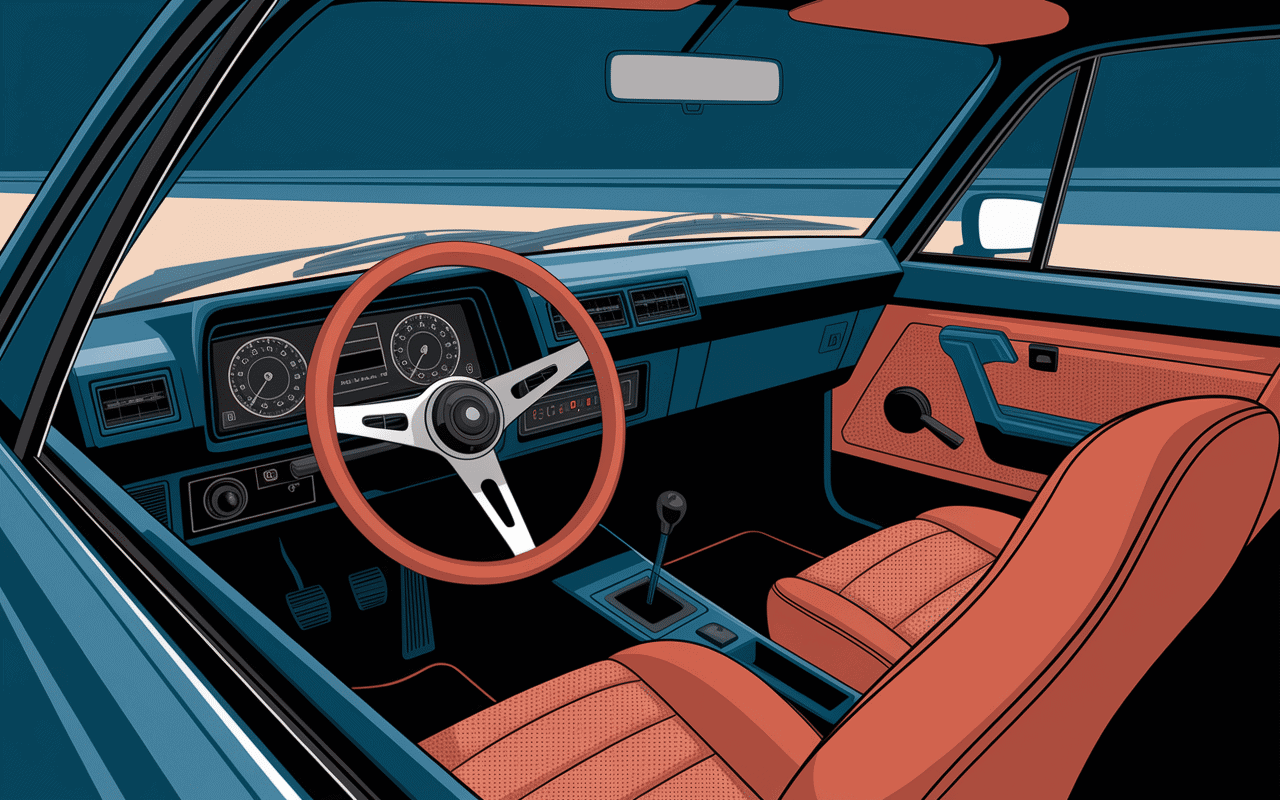 turbo r5 alpine turbo intérieur voiture sportive 80s