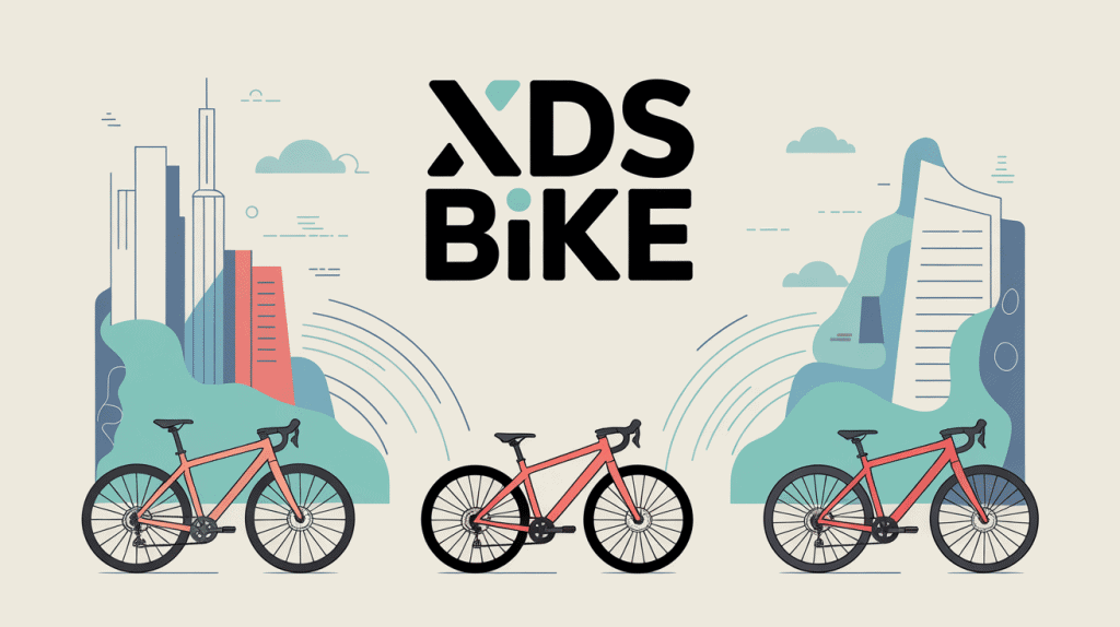 xds bike alignés vtt route urbain stylisé