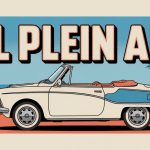 4l plein air cabriolet vintage blanche sur route côtière