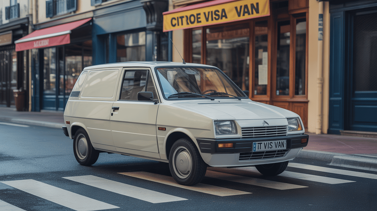 Citroen Visa Van garé vue avant rue urbaine