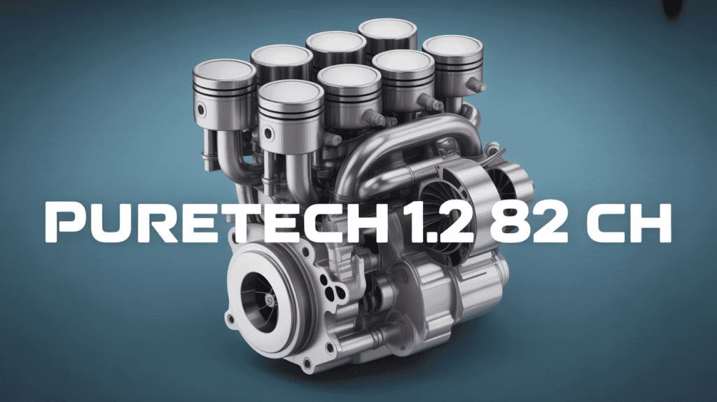 Vue coupe moteur puretech 1.2 82 ch moderne