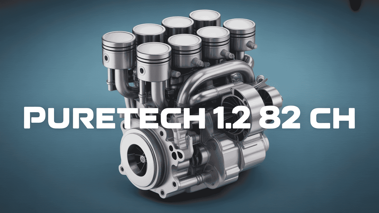 Vue coupe moteur puretech 1.2 82 ch moderne