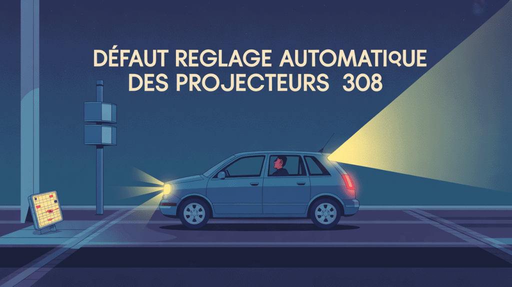 Défaut réglage automatique des projecteurs 308 sur route de nuit