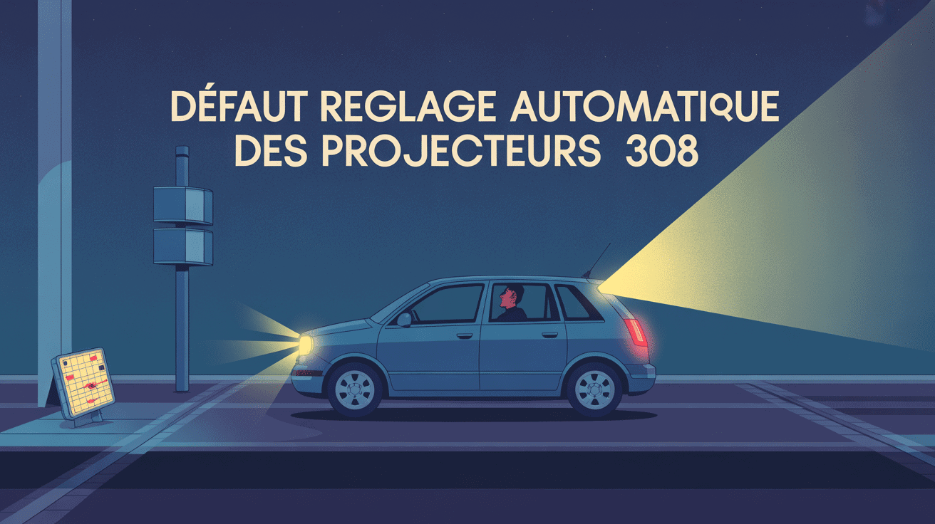 Défaut réglage automatique des projecteurs 308 sur route de nuit