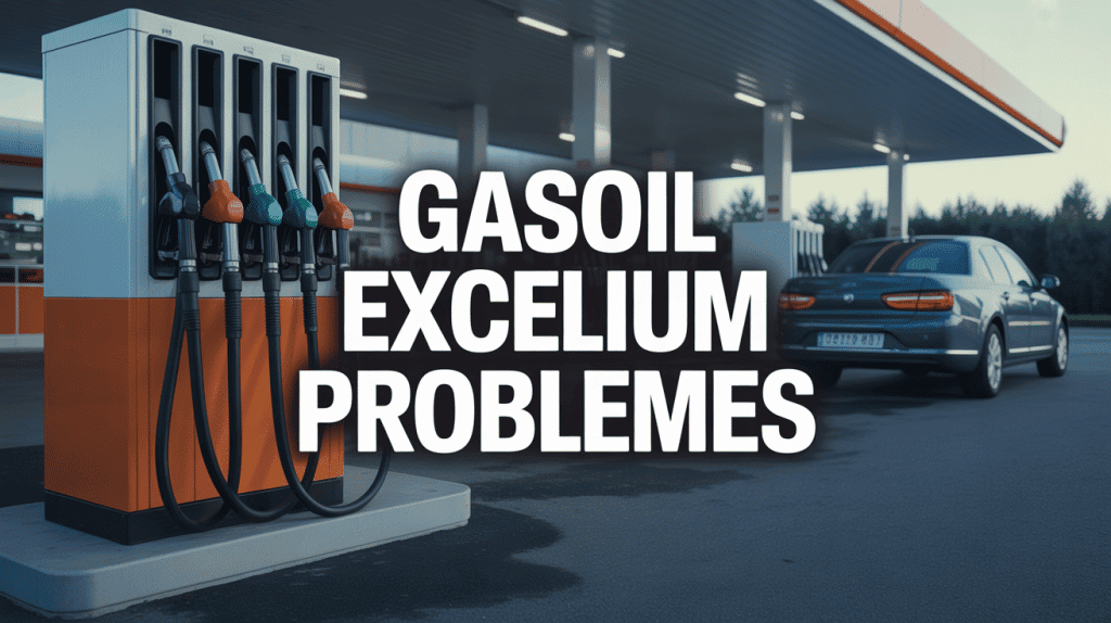 Station service gasoil excellium problème, pompe distribution véhicule