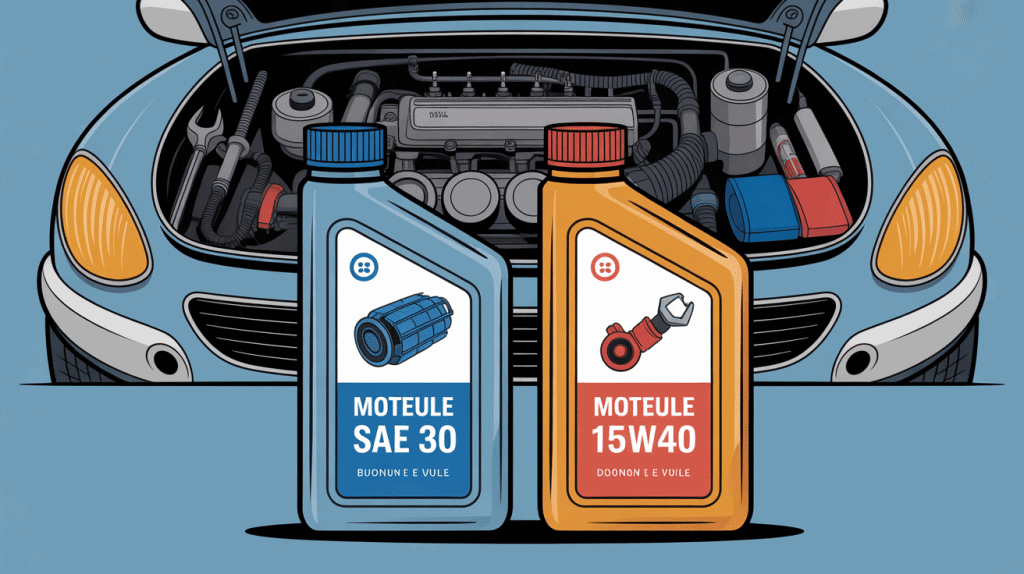 huile sae 30 ou 15w40 deux bidons moteur voiture