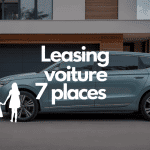 Grande voiture familiale 7 places leasing devant maison