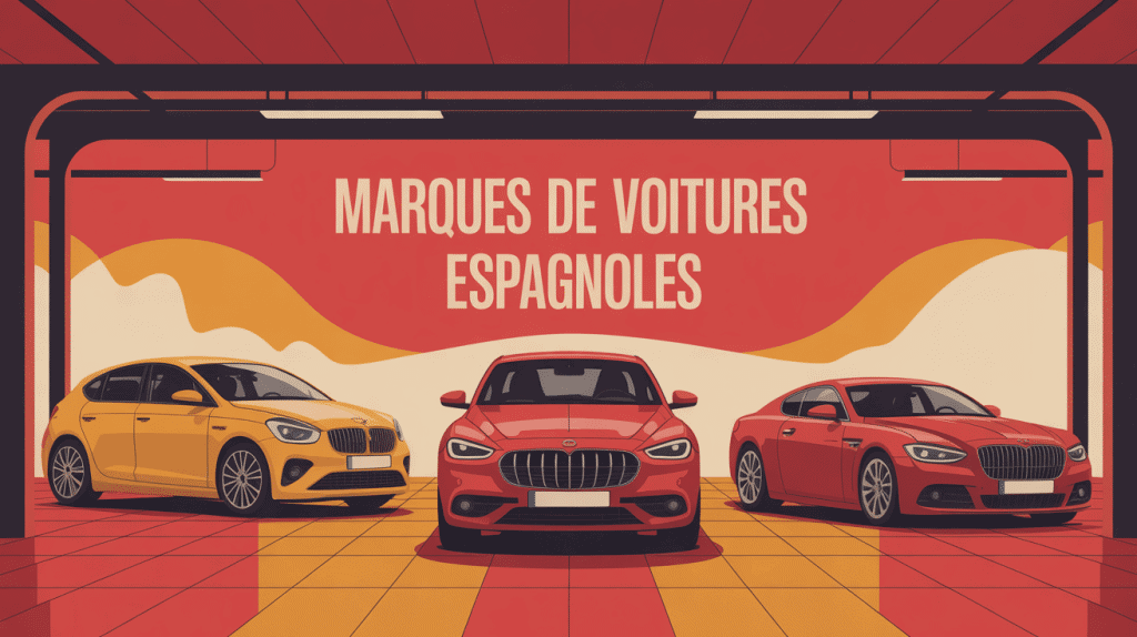 Panorama marques de voiture espagnol dans garage contemporain