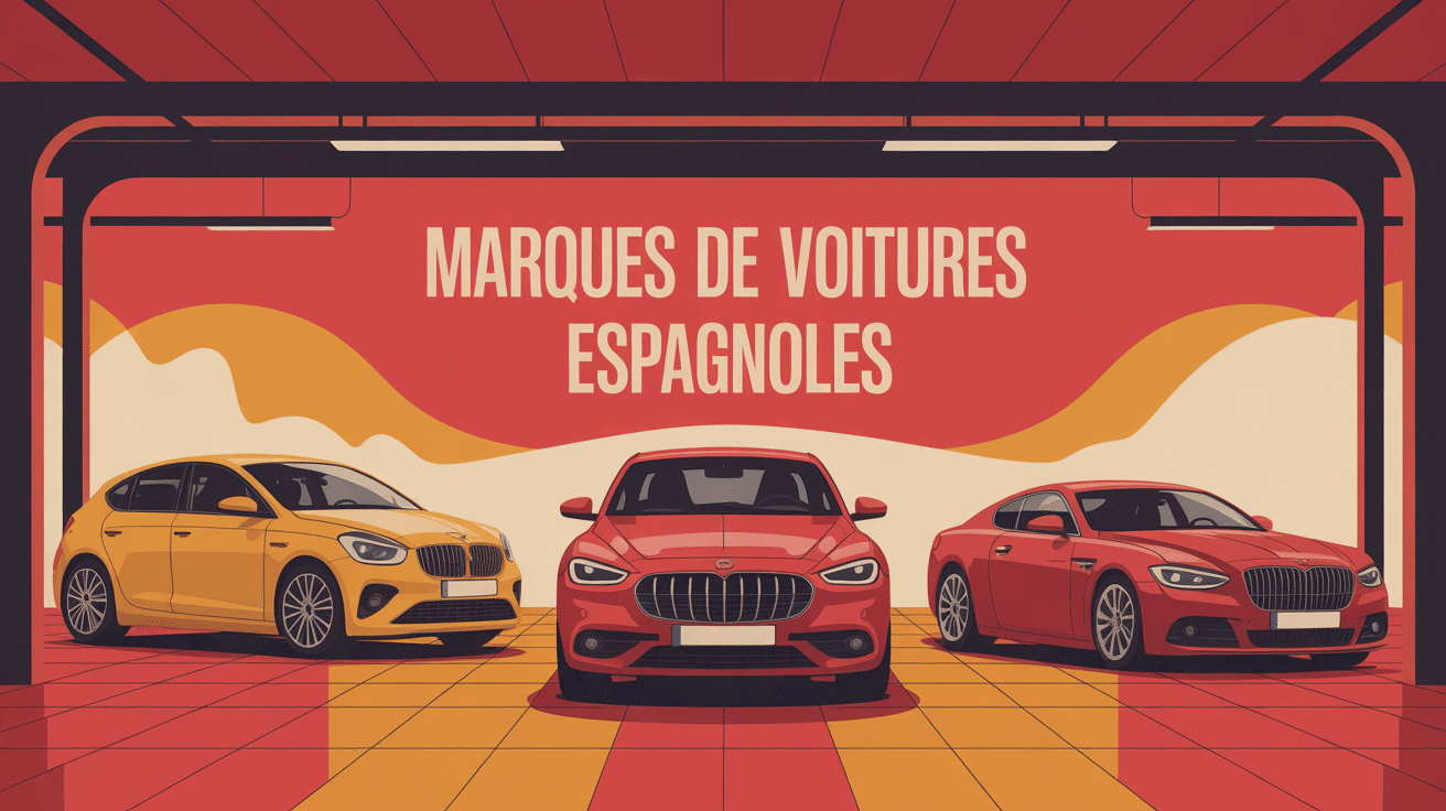 Panorama marques de voiture espagnol dans garage contemporain