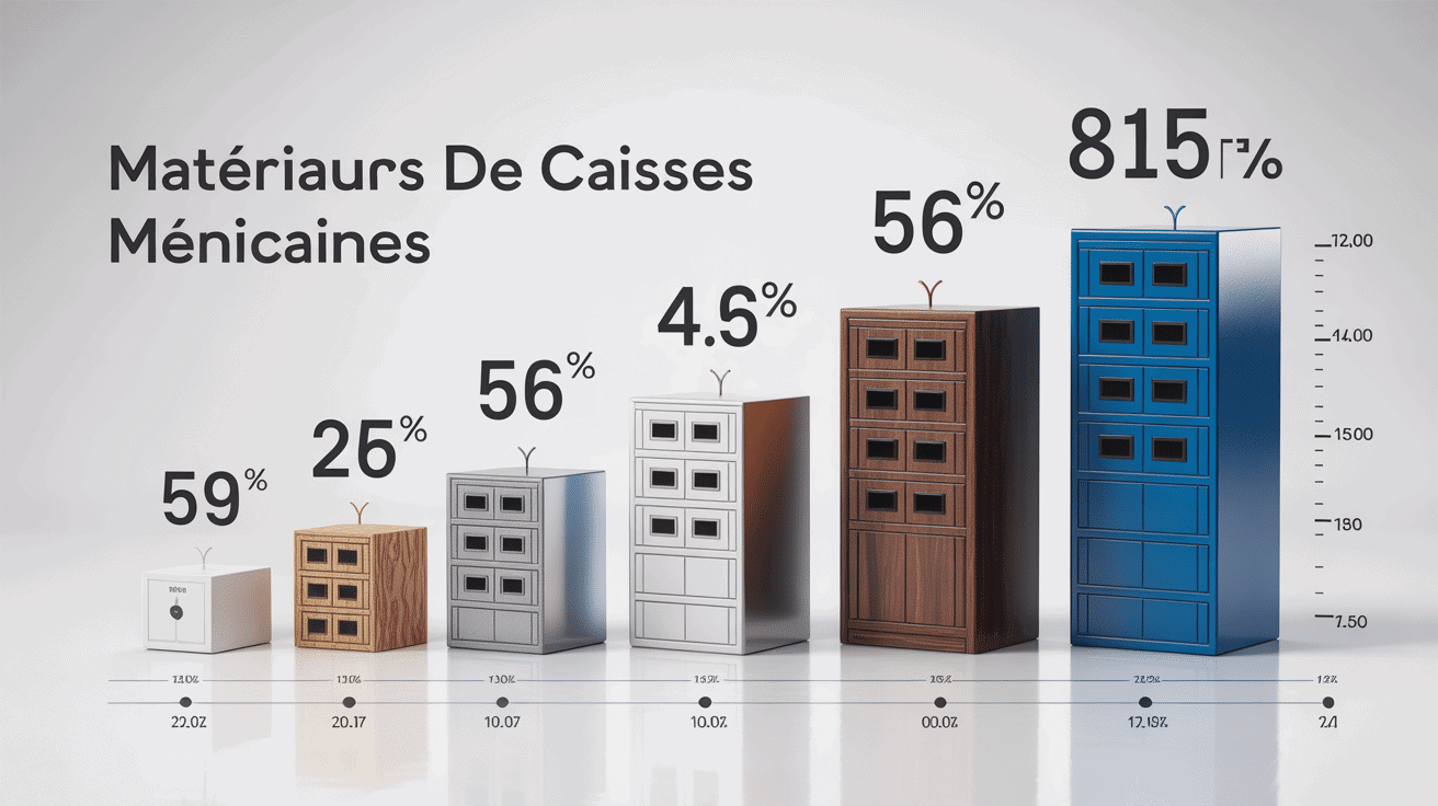 Infographie matériaux caisses américaines pas cher MDF aluminium