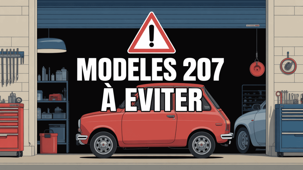 modèle 207 à éviter petite voiture devant garage panneau avertissement