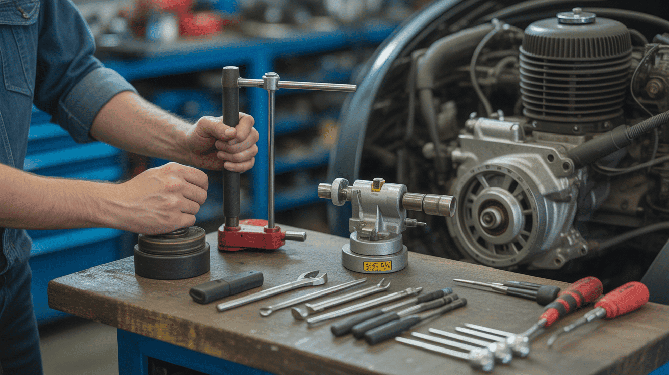 Réglage vis d'air carburateur avec tournevis