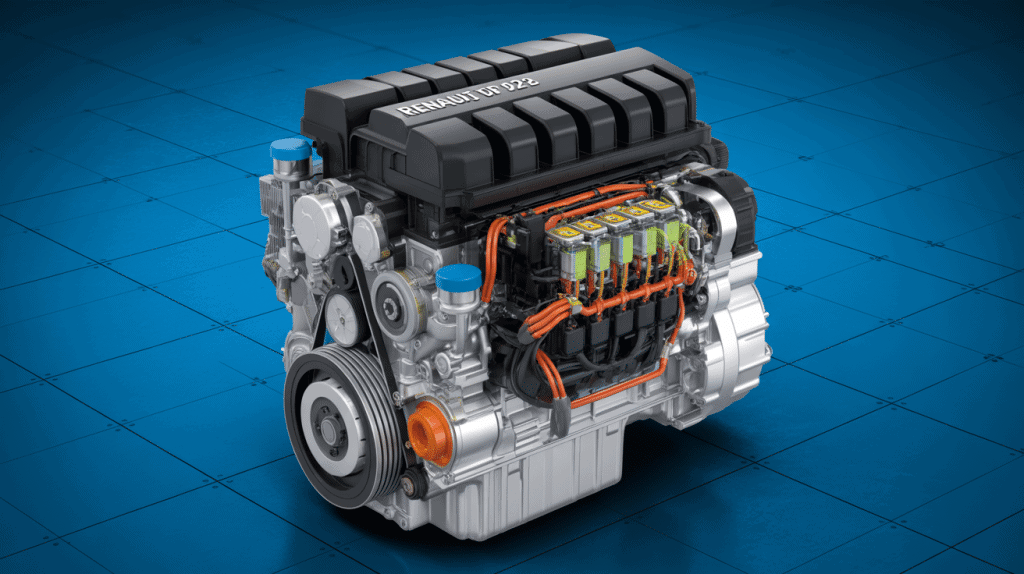 Schéma moteur diesel Renault DF025 composants électroniques