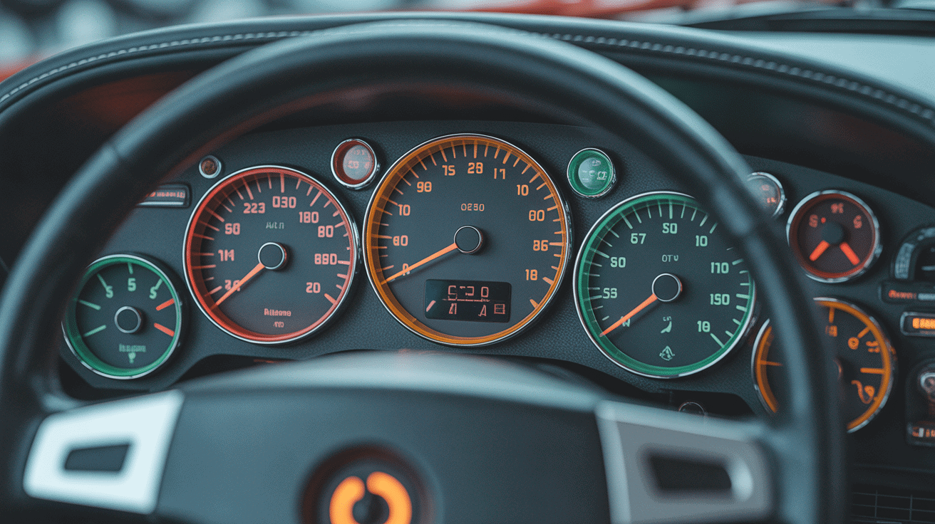 Principaux voyants tableau de bord Peugeot 208 en gros plan