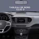 vue détaillée tableau de bord de la clio 3 avec voyants