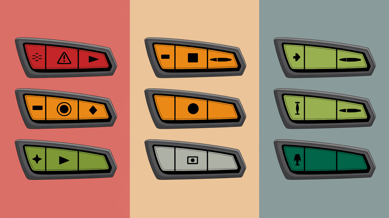 Illustration types voyants tableau de bord Peugeot 208