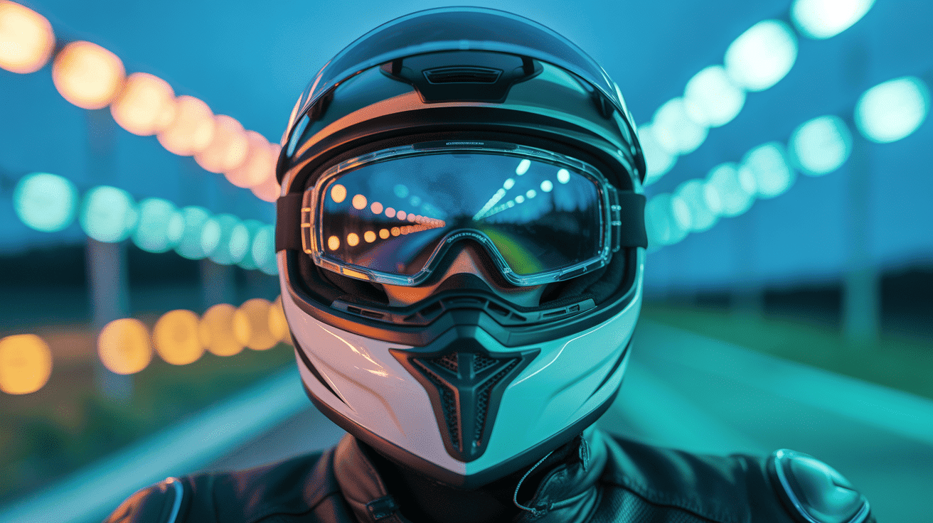 Visière iridium bleu et rayons solaires