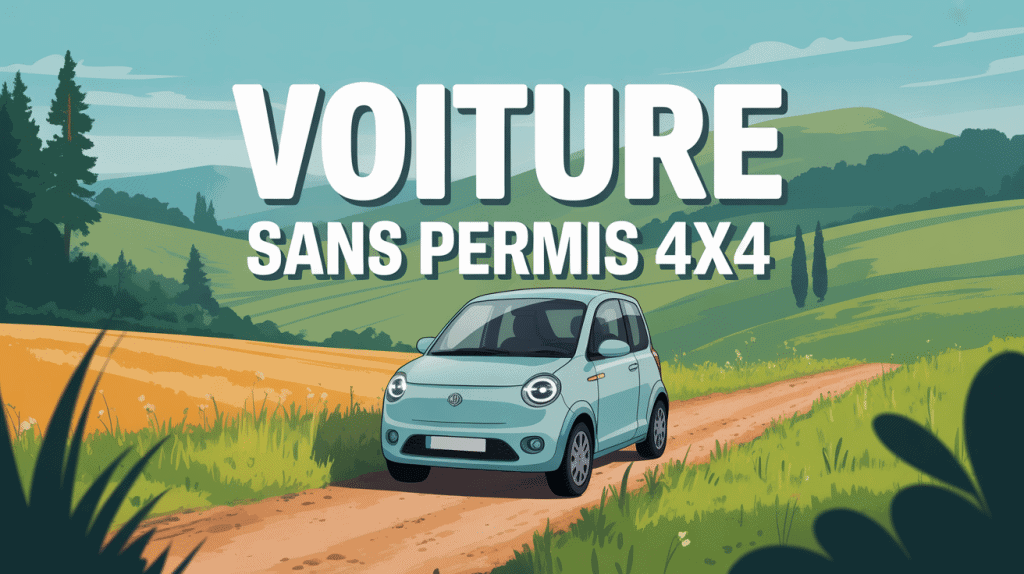 voiture sans permis 4x4 illustration moderne chemin de terre