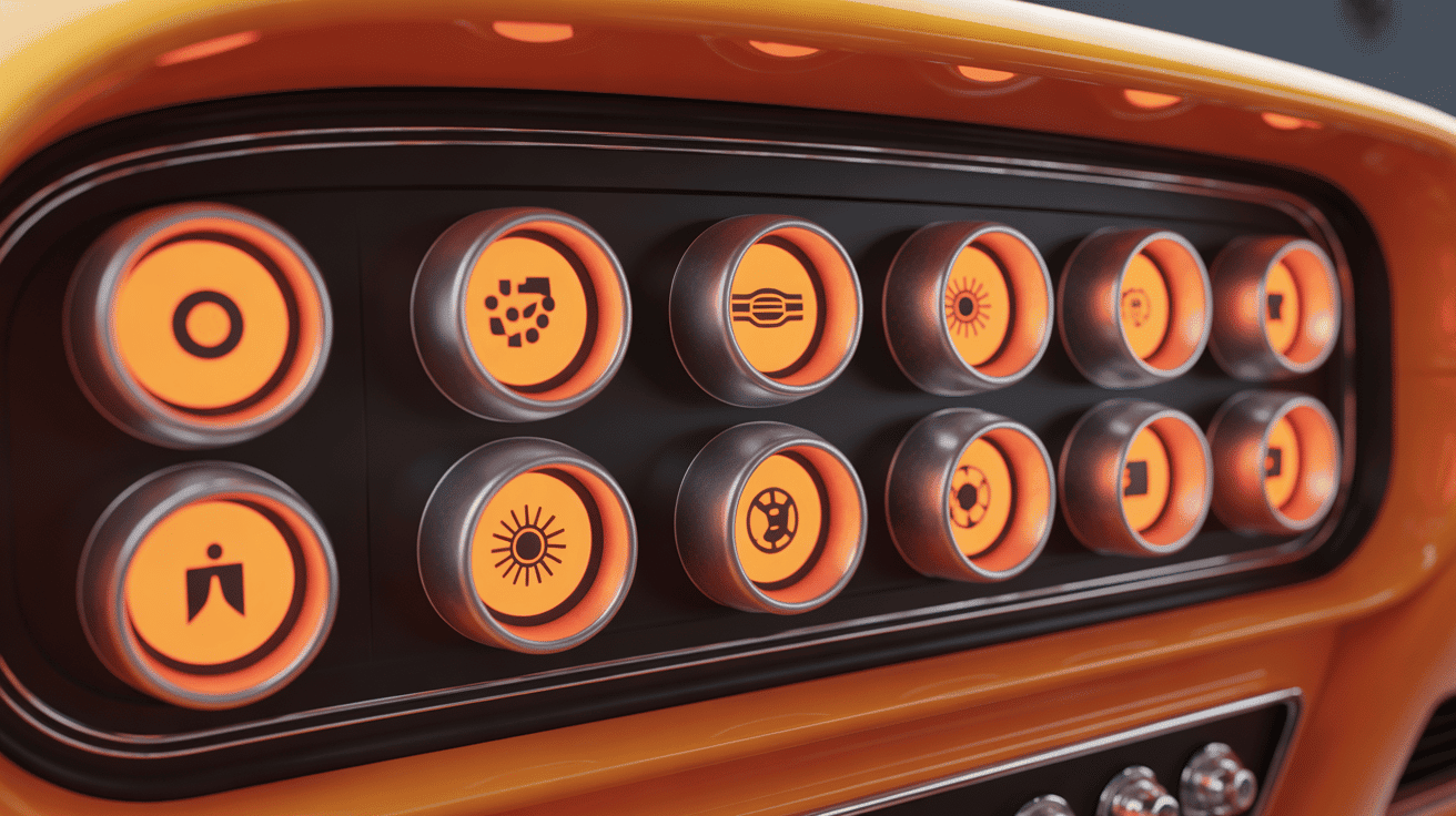 symboles voyants 208 orange tableau de bord