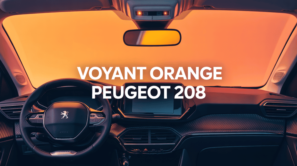 voyant 208 orange allumé sur tableau de bord