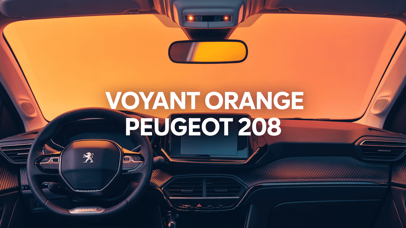 voyant 208 orange allumé sur tableau de bord