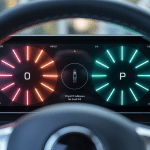 tableau de bord avec voyant audi a3 allumés