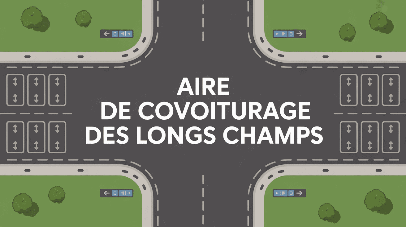 aire de covoiturage des longs champs vue aérienne
