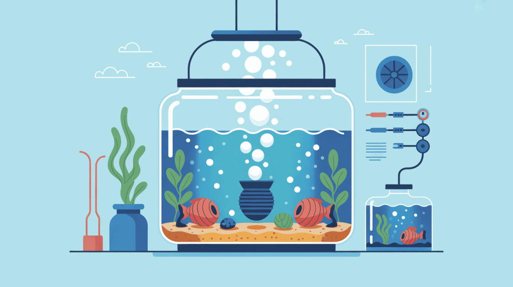 illustration air tube aquarium vue globale