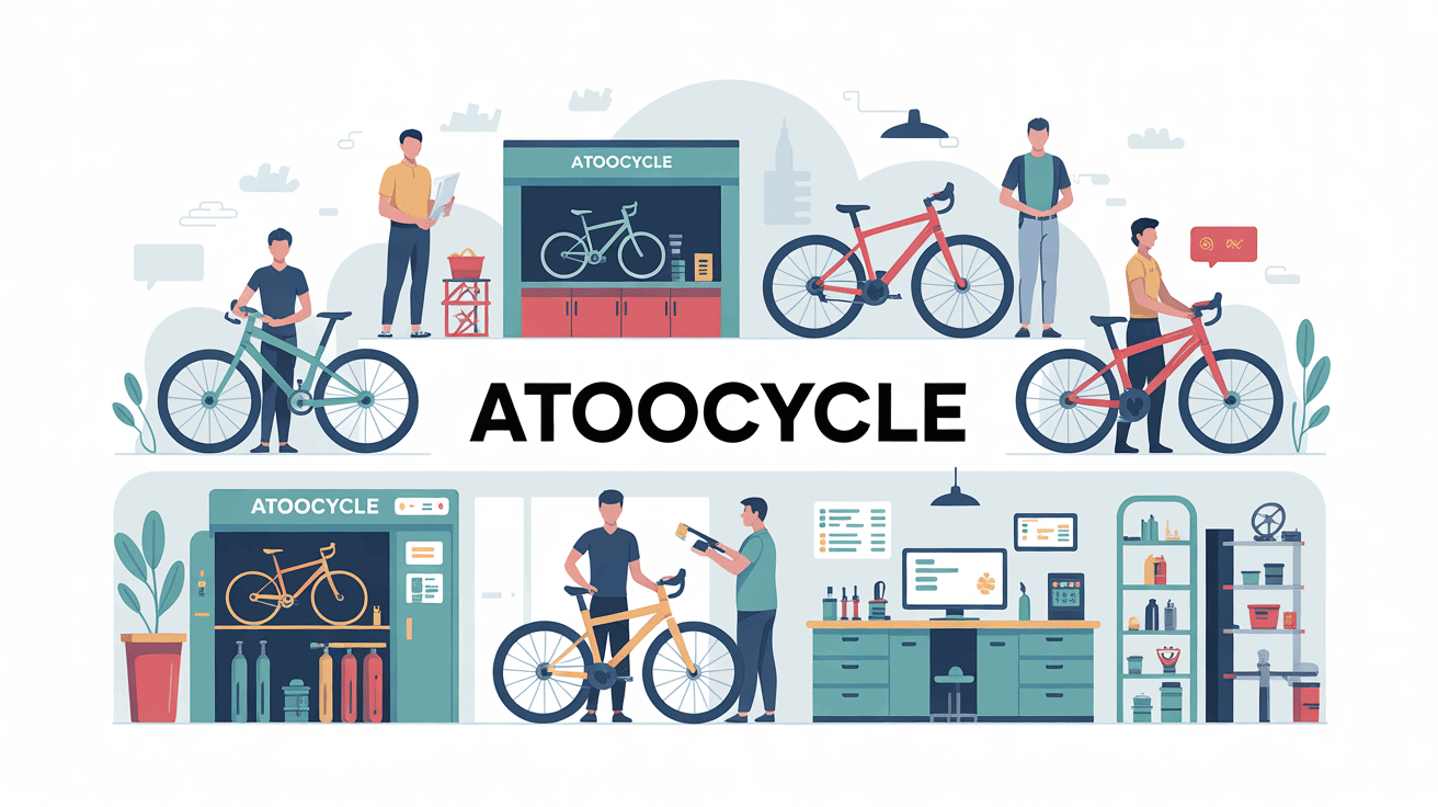 Illustration secteur vélo professionnel atoocycle