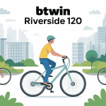 btwin riverside 120 illustration vélo ville et parc