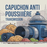 capuchon anti poussière transmission protégeant arbres et roulements