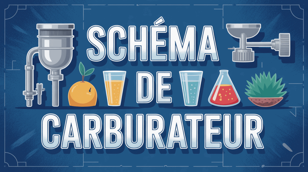 schéma de carburateur stylisé en coupe