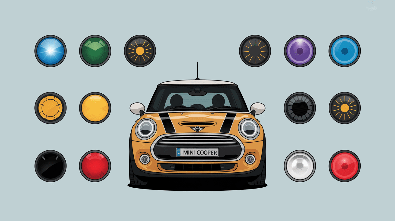 illustration liste voyant mini cooper sur tableau de bord