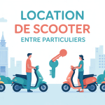 location scooter particulier échange de clés urbain