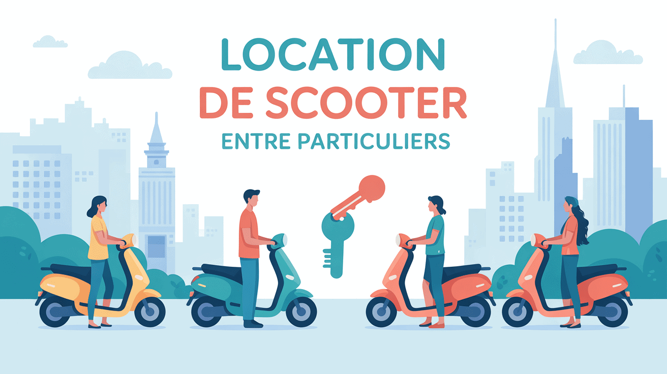 location scooter particulier échange de clés urbain